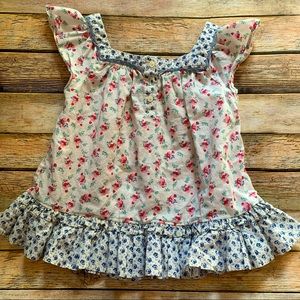 Ralph Lauren square neck baby girl floral top